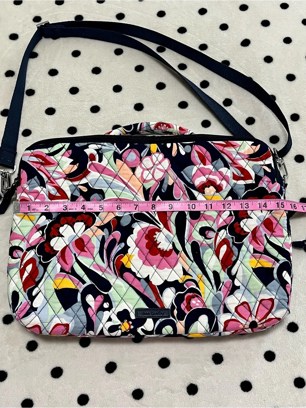 Vera Bradley Laptop Crossbody Workstation Bag in Mod Floral Pink